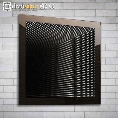 China Modern Design Wall Mount 3D LED Decorative Light Bathroom Luminous Magic Infinity Mirror for sale