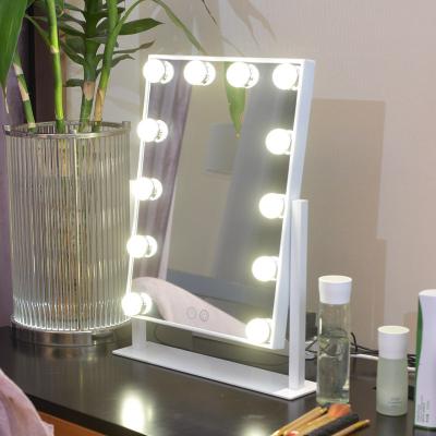 China Professional Popular Bulb Mirror LED Bulb Make Up Mirror Classic Desktop Hollywood Makeup Mirror for sale