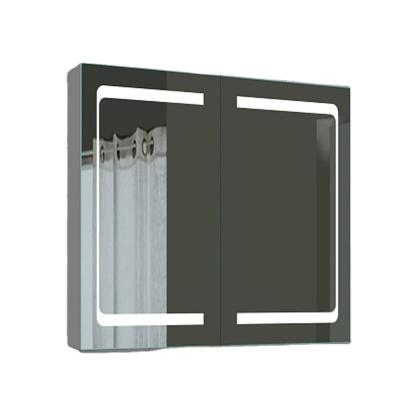 China European illuminated mirror cabinet aluminum illuminated led lighted mirror cabinet for bathroom cabinet spiegelschrank for sale