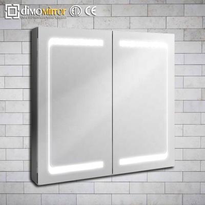 China Illuminated bathroom mirrored cabinets illuminated bathroom mirrored cabinets with razor plug bluetooth speaker for sale