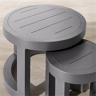 China Modern Outdoor Handmade Aluminum Cast Aluminum Furniture Coffee Table Garden Set Round Aluminum Side Table for sale