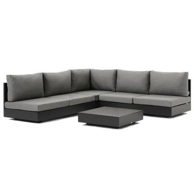 China Modern Outdoor Furniture Terrace Garden Sofa Set Modern Hotel Furniture Aluminum Sofa Set With Coffee Table for sale