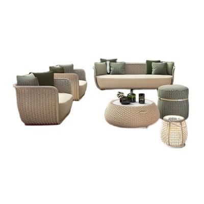 China New Design Modern Waterproof Fabric Outdoor Quick Dry Funiture Sponge Patio Sofa Set for sale