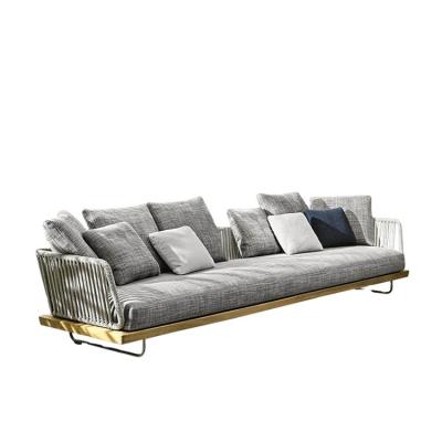 China Best Quality Leisure Sofa Modern No Peculiar Smell Aluminum Courtyard Garden Sofa Modern Patio Furniture for sale