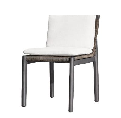 China Modern Combination Chair Outdoor Garden Furniture Dining Chair Patio Lounge Chair Aluminum Rattan for sale