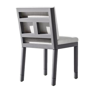 China Modern Modern Restaurant Furniture Hotel Garden Chair Outdoor Terrace DESIGN HANDMADE Aluminum Dining Chair for sale