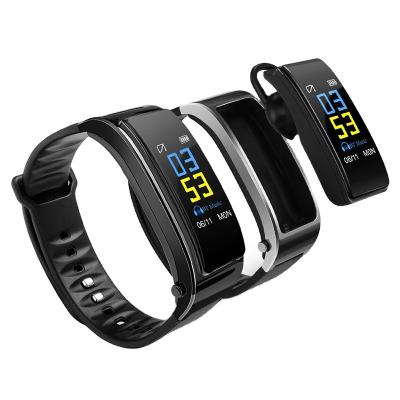 China Hot Touch Screen 2 in 1 Fitness Tracker Smart Band Maintenance Y3 Sport Smart Wristband with BT Earphone for Android and IOS Smart Watch Y3 band for sale