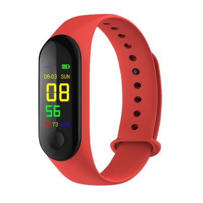 China Touch Screen Modes Support Role Wooden Band Watch Step Movement Meter For Sports M3 Smart Wristband for sale