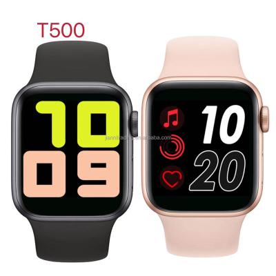 China MP3 playback cheap price smart watch series 6 phone call with subwoofer touch screen phone watch smartwatch T500 for sale