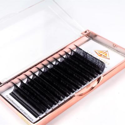 China 2021 Individual Russian Volume Eyelash Extension Long Private Label Mink Lashes Extensions Natural Professional Silk Lashes Tray for sale