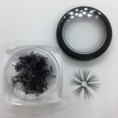 China Super Flexible 10D 20D Heat Bonded Bunch Lashes Pre Made Fan Volume Lashes Extension w/10g Cream Box for sale