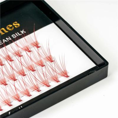 China Wholesale Natural Long High Quality Handmade Silk Pre Fanned Volume Lashes 10d Heat Bonded Bunch Lashes Extension for sale