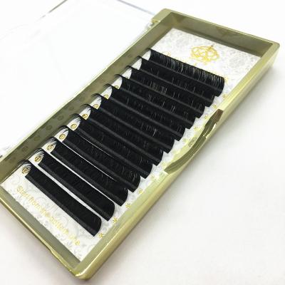 China Wholesale Korean Natual PBT Semi Eyelash Extension Individual Permanent Lash Extension With Custom Package False Eyelash for sale