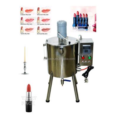 China Semi Automatic CLOTHING 15L Lipstick Filling Machine Small Cream Candle Heating Stirring Filling Machine for sale