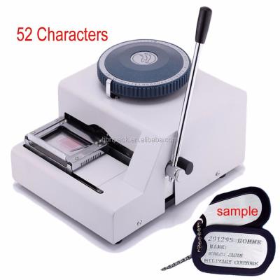 China 52 Stainless Steel Code Letters Metal Embossing Machine , Steel Embossing Machine for sale