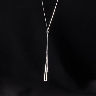 China Wholesale Best Quality Fashion CLASSICS Fashion Simple Simple Geometric Pendant Necklace Women's Long Necklaces Sweater Chain Necklace for sale