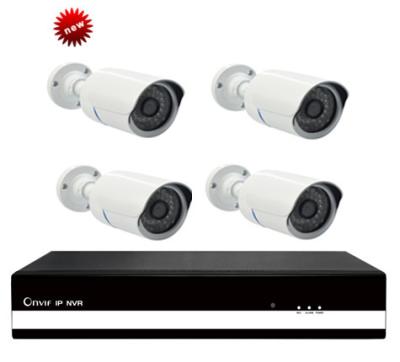 China 4CH de Uitrustingen van Linux NVR, 4PCS 720P P2P IP Camera met POE Functie + 4CH NVR Dr.-N044 Te koop