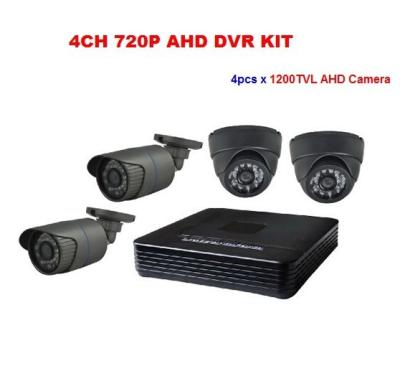 China HD 720P 4CH AHD Kits, 4CH P2P AHD DVR Kits, AHD Video Camera DVR System for sale