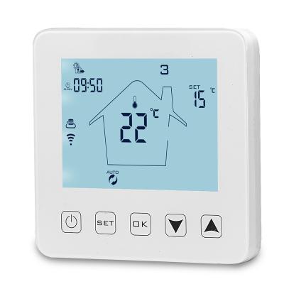 China Modern English, French, German, Spanish, Italian, Chinese App Control Heating Smart Wifi Floor Heating Thermostat for sale