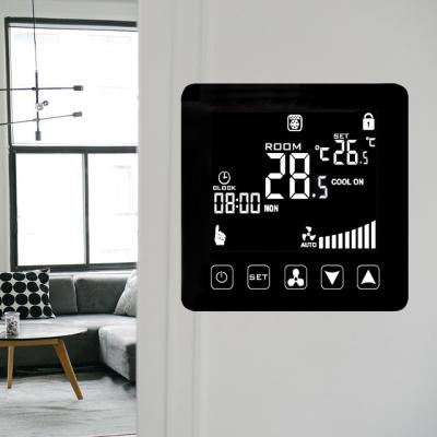 China Modern Digital Hotel Room FCU Room Thermostat Temperature Controller for Haisen Cooling Heating for sale