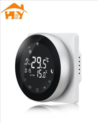 China Air Thermostat Controller Hysen HY312 Round Touch Screen Wifi Thermostat For Electric Floor Heating System HY312 for sale