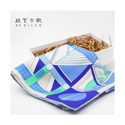 China Skillful Square Design 100% Silk Small Scarf 90*90Cm Silk Scarves From China for sale