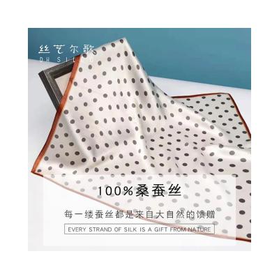 China China Pure Silk Small Scarf Skillful Square Design Silk Scarves for sale