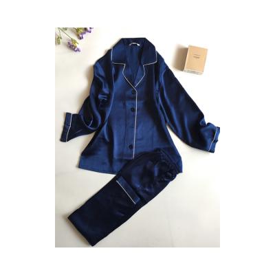 China Washable Satin QUICK DRY Finely Processed Silk Pajamas Set Suitable For Girl for sale