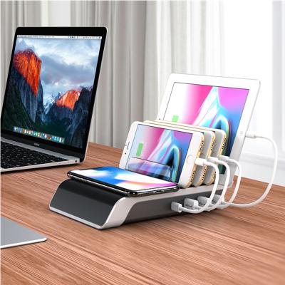 China Hot Selling Multifunctional Mobile Phone Wireless Charger Mobile Phone Holder With Fast Wireless Charger For Tablet Stand for sale