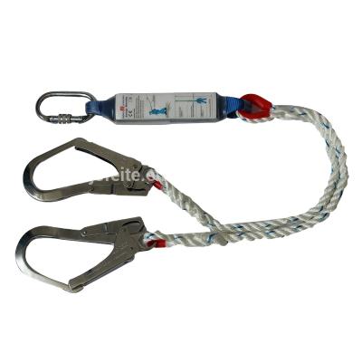 China Fall Protection Equipment Safety Body Harness Belt with Shock Absorber Lanyard for sale