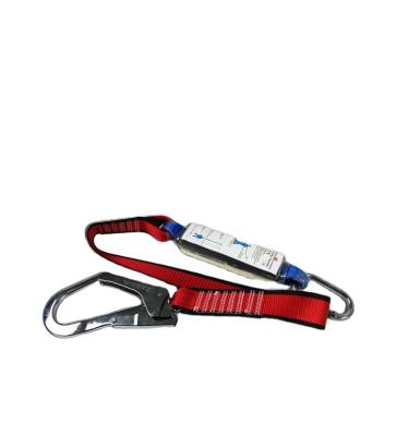 China Simple Construciton Safety Stretch Lanyard Custom With Energy Absorber for sale