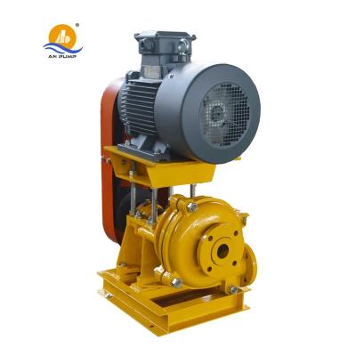 China High Efficiency 3x2 Electric High Density Chemical Mineral Processing Solid Waste Bare Shaft Rubber Liner Slurry Pump for sale