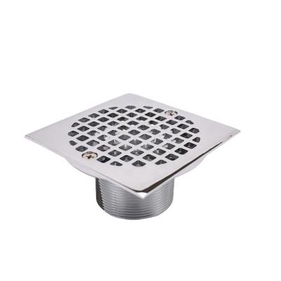 China 2020 Modern Square Shower Floor Drains Pedicure Bowls With Drain Chrome Floor Drain Brass Cover for sale