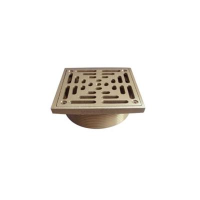 China Wholesale Price New Design Anti Smell Drain 4 Inch Anti Sewage Floor Balcony Shower Drain Durable Brass Square Dainer Strainer for sale