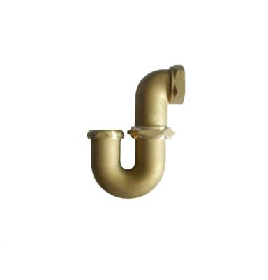 China Anti-Smell Heavy Duty Casted Brass Pattern Low Trap for sale