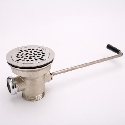 China Modern L Shape Handle Brass Commercial Sink Drain for sale