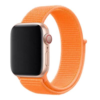 China Hot Sale Sports Wholesale Amazon Factory Selling Apple Watch Band Sport Buckle Wrist Strap Nylon Cloth Adjustable iwatch for sale