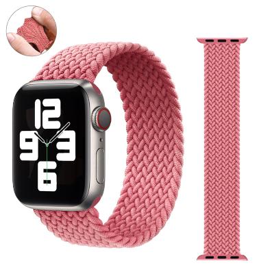 China Amazon Hot Selling Magnetic Braided For Apple Watch Band Fabric Strap Nylon Elastic Strap iWatch Series 3 4 5 Se Strap 6 7 for sale