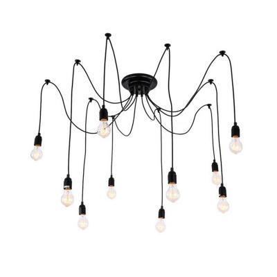 China 2018 Creative DIY Vintage Adjustable Multiple Edison Ceiling Spider Lamp Light Pendant Lighting Industrial Dining Modern Led Pendant Light for sale