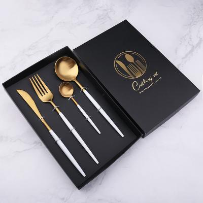 China Recycled Materials Cardboard Gift Box Packaging Custom Matte Black Knife Tableware Packaging Cardboard Gift Box Packaging With EVA Foam Inse for sale