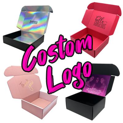 China Custom Recycled Materials Logo Luxury Pink Gift Paper Makeup Products Boxes For Cosmetics Beauty Make Up Skin Care Box Packaging for sale