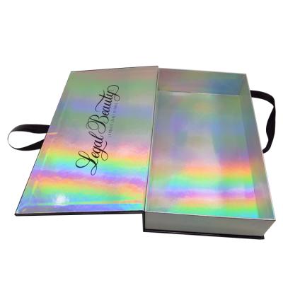 China Recycled Materials Luxury Glitter Glass Bottle Packaging Box Holographic Cosmetic Packaging/Skin Care Pape Box Packaging /Cosmetic Bottles for sale