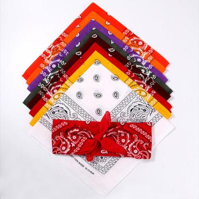 China Hip Hop African Promotional Multi Color Cotton Seamless 100% Square Bandana for sale