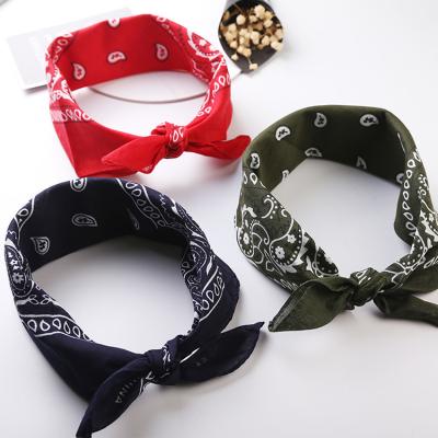 China 100% African Bandanas Cotton Paisley Print Head Wrap Scarf Wristband for sale