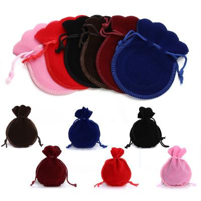 China Hot New Fashion Recyclable Custom Pouch Velvet Bag Drawstring Pouch Jewelry Packaging Bags Wedding/Christmas Gift Bag for sale