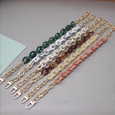 China New Style Colorful Acrylic Bag Chain Replacement Bag Accessories Ladies Shoulder Chain for sale