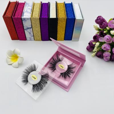 China Wholesale 100% mink eyelashes 25mm mink eyelashes natural soft seller own brand private label eye lashes 25mm for sale