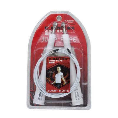 China 2021 JIANLE OEM High Speed ​​Self Locking Exercise Coated Cable Logo Aluminum Skipping Jump Rope Custom for sale