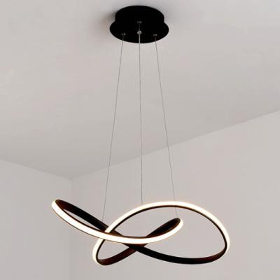 China Modern hot sale modern rustic dimmable aluminum led circle ring pendant light for living room dining room for sale