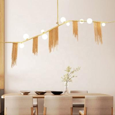 China Custom Specification of Modern Luxury Unique Mini Ball Tassel Lights Modern Living Room Lighting Chandelier and Pendant Lights for sale